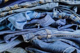 Jeans on a shelf